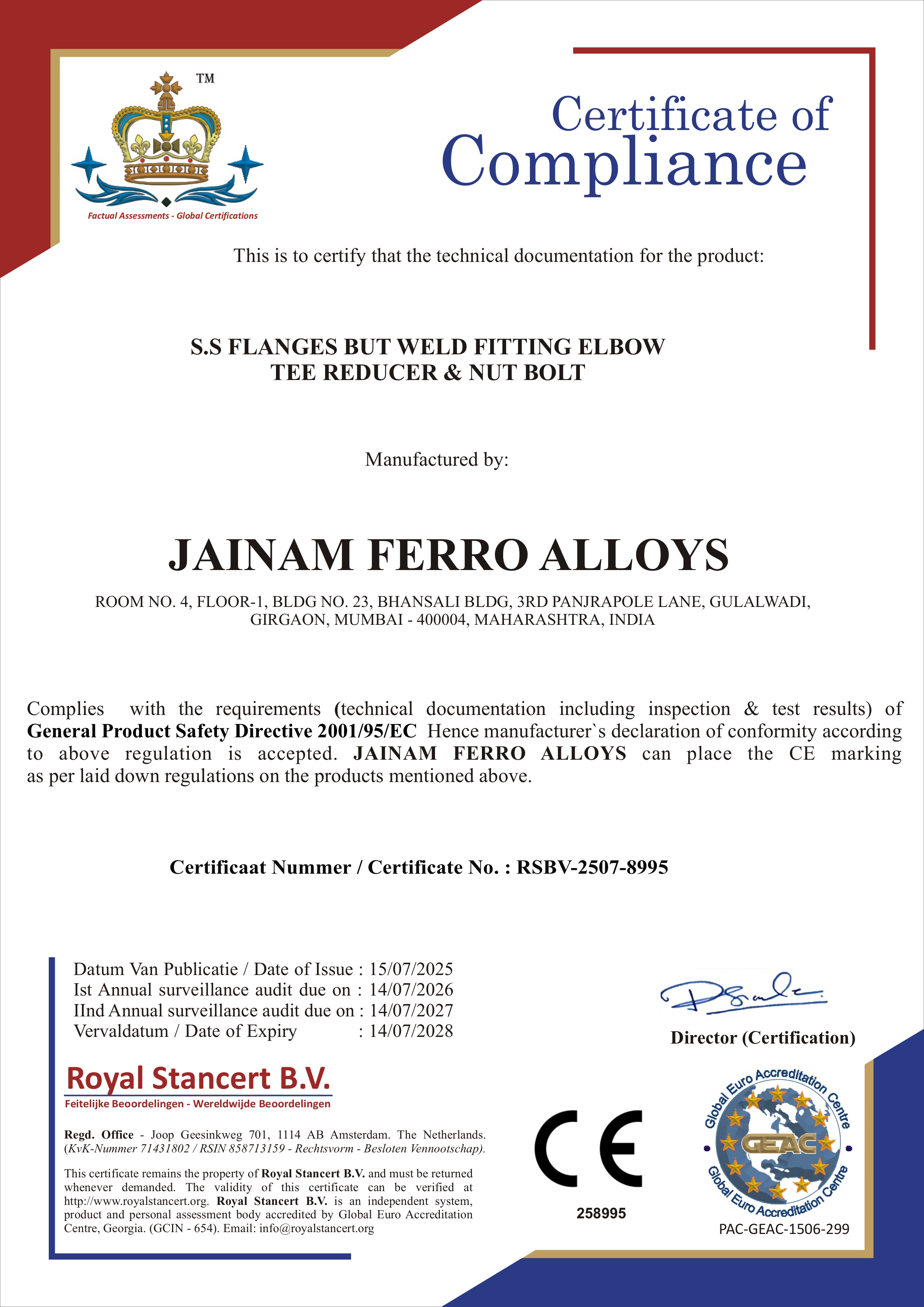 CE Certificate